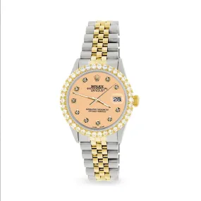 Rolex Datejust 36mm 2-Tone Watch Diamond Bezel/Mustard Diamond Dial TFJ-142508525