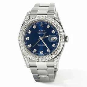 Rolex Datejust 41 126300 4.4CT Diamond Bezel/Lugs/Royal Blue Dial, TFJ-142508753