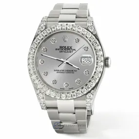 Rolex Datejust 41 126300 4.4CT Diamond Bezel/Lugs/Silver Dial,  TFJ-142508750