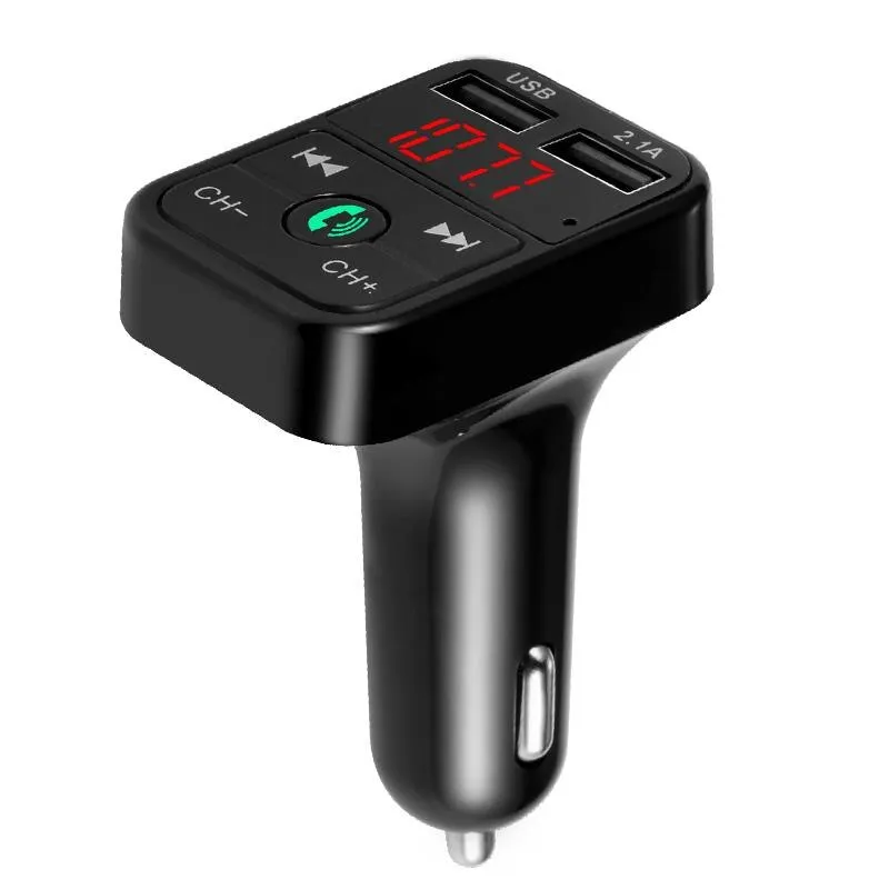 Rovtop Handsfree Wireless Bluetooth Car  Kit FM Transmitter TF Card LCD MP3 Player Dual USB 2.1A Car Charger Phone Charger