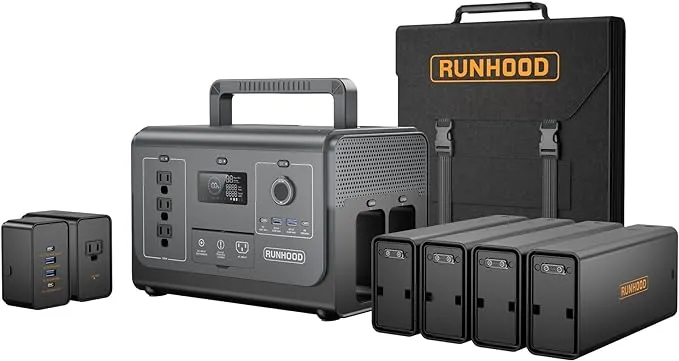 Runhood RALLYE 1200 PRO Power Station   100W solar panel