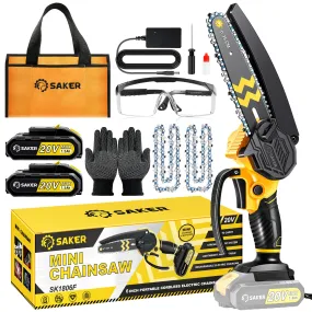 SAKER® Mini Chainsaw Cordless 6-Inch