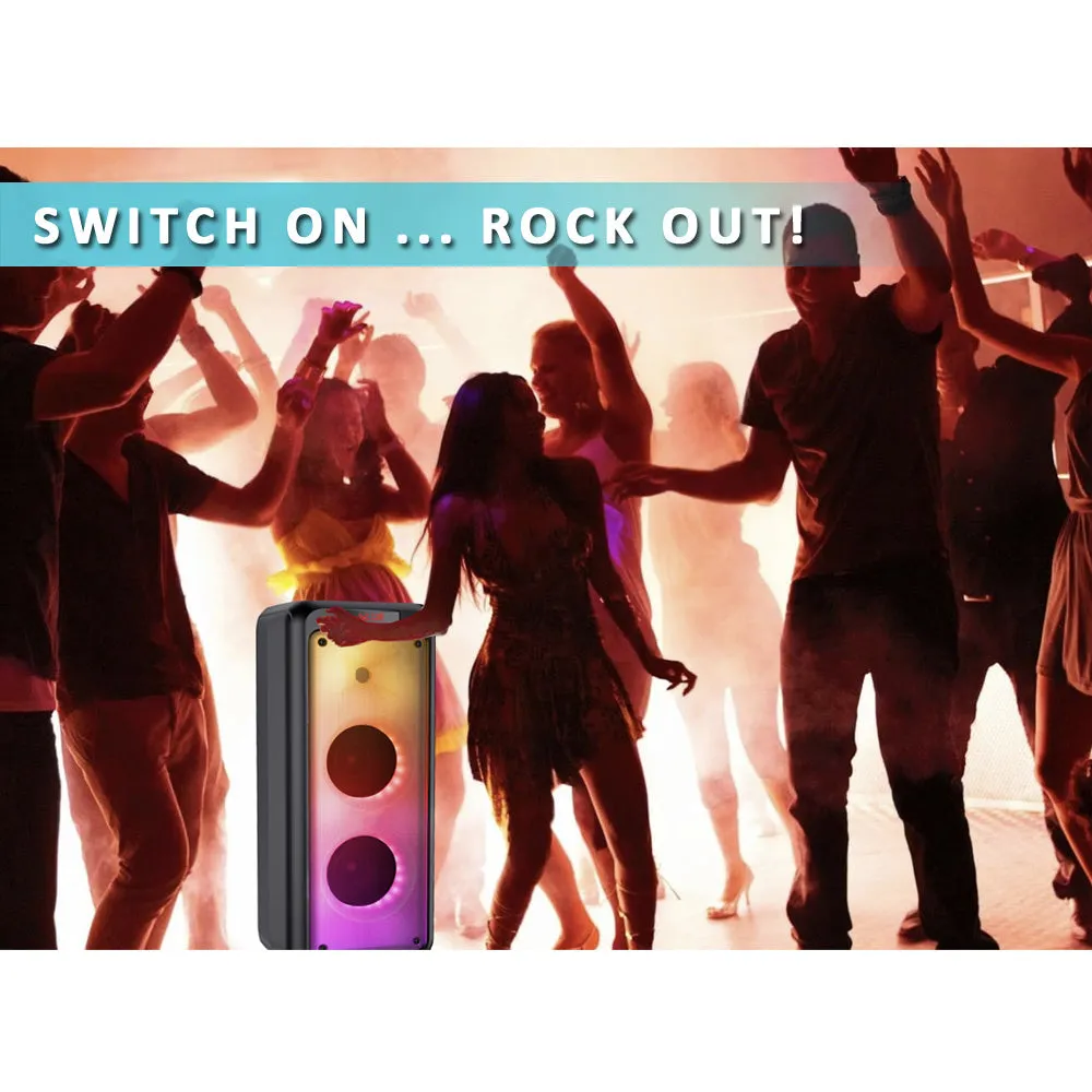 Sansai 400W LED Portable Bluetooth Rechargeable Party Speaker with Remote