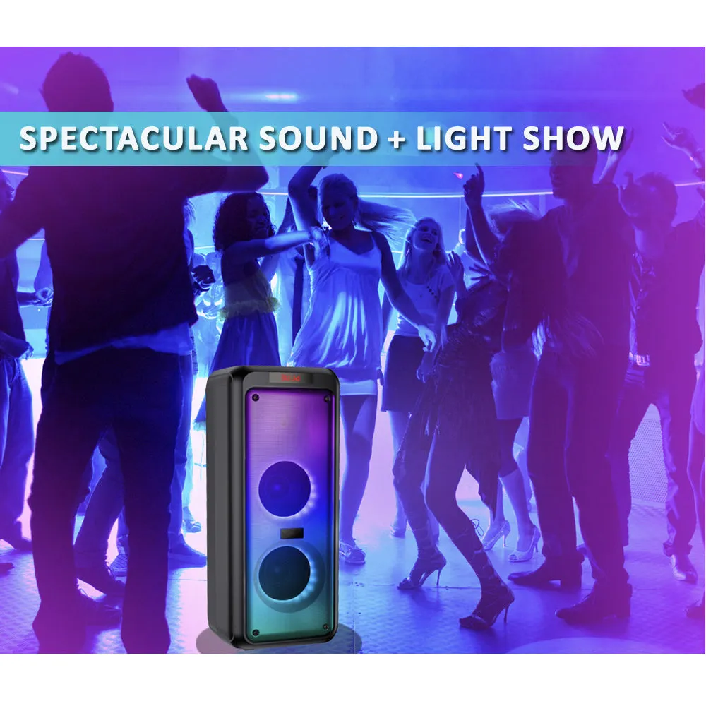 Sansai 400W LED Portable Bluetooth Rechargeable Party Speaker with Remote