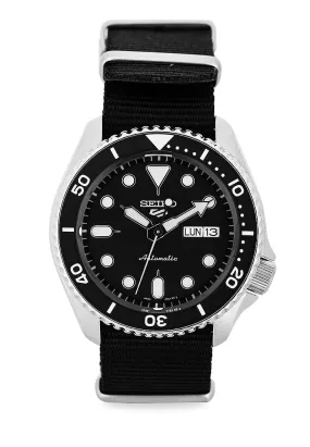 Seiko 5 SRPD55K3 Sports  Black Nylon Strap Automatic Watch for Men