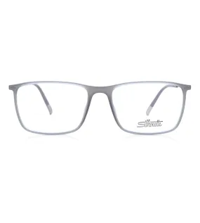 Silhouette Men's Cool Grey  Rectangle Optical Frame