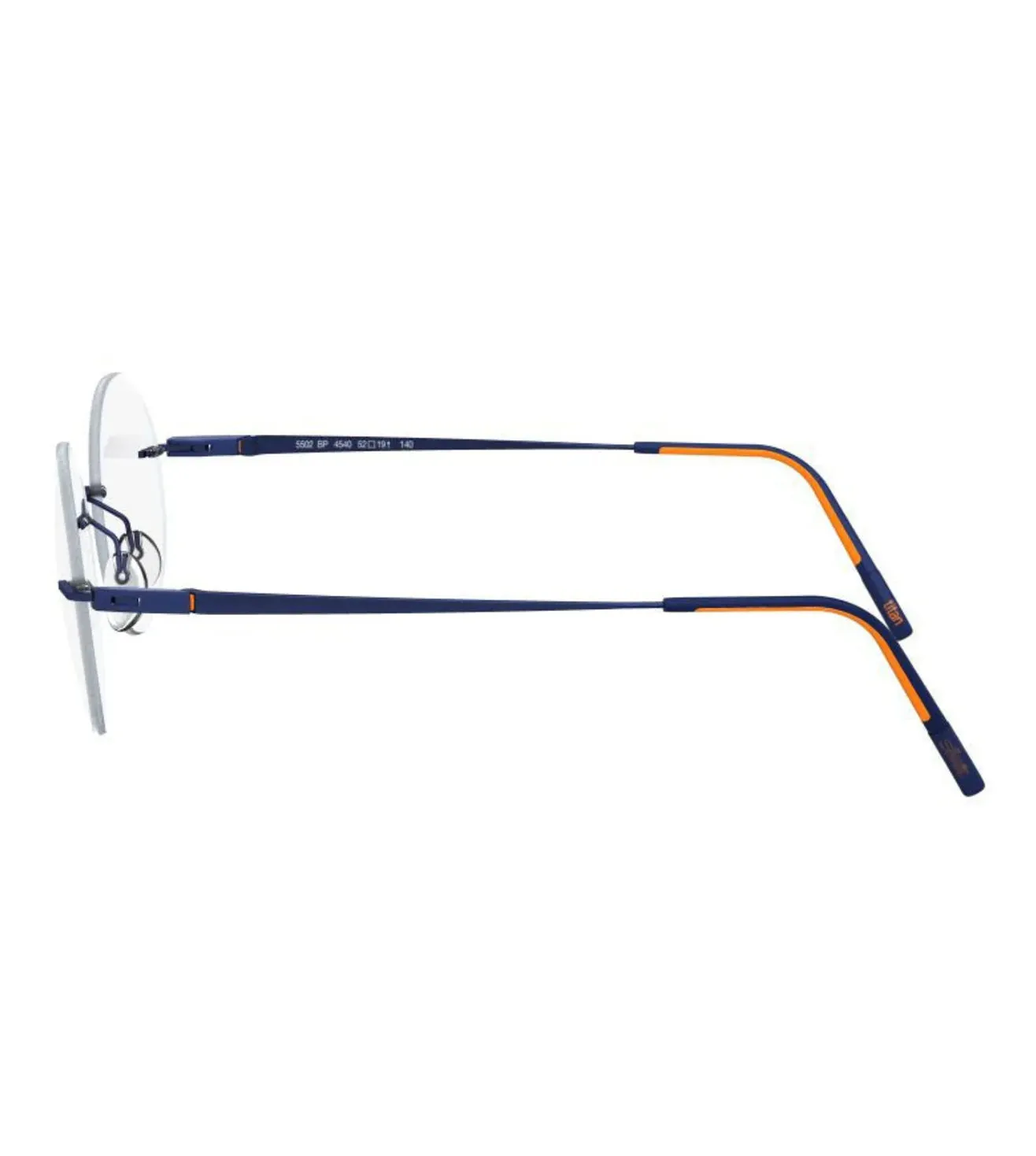 Silhouette Men's Navy Blue Rectangle Optical Frame