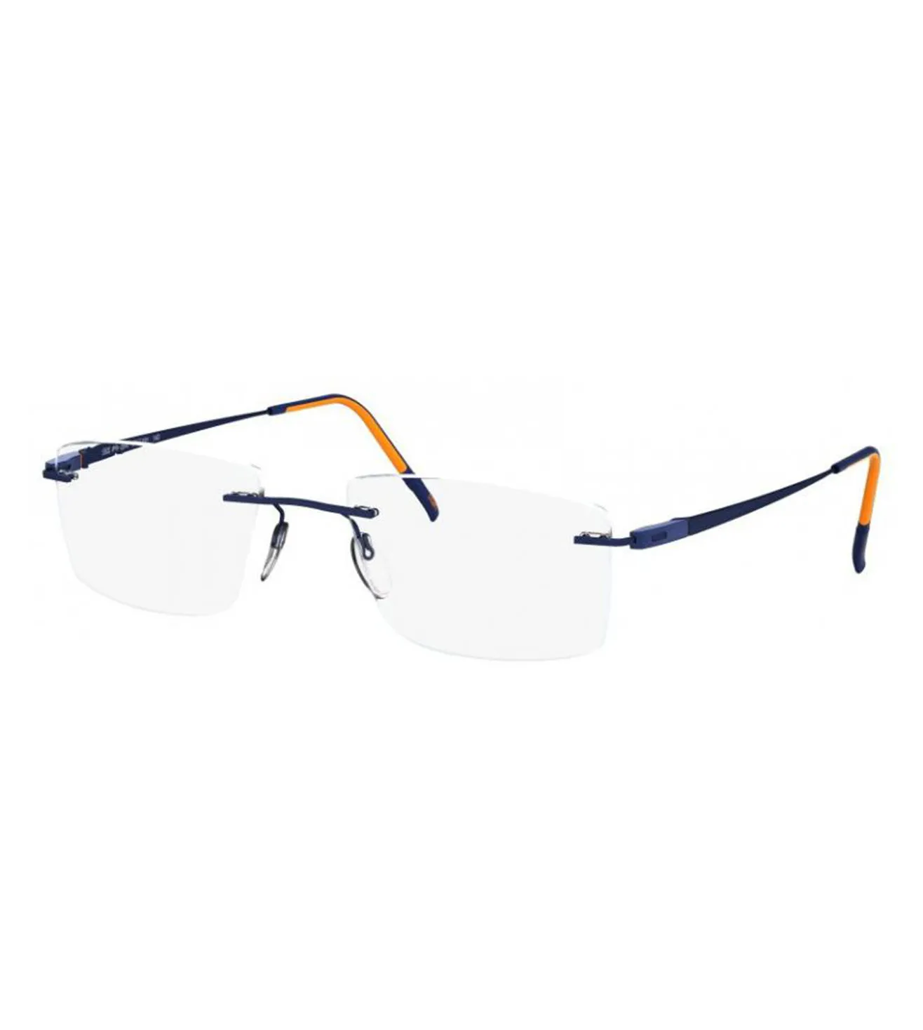 Silhouette Men's Navy Blue Rectangle Optical Frame