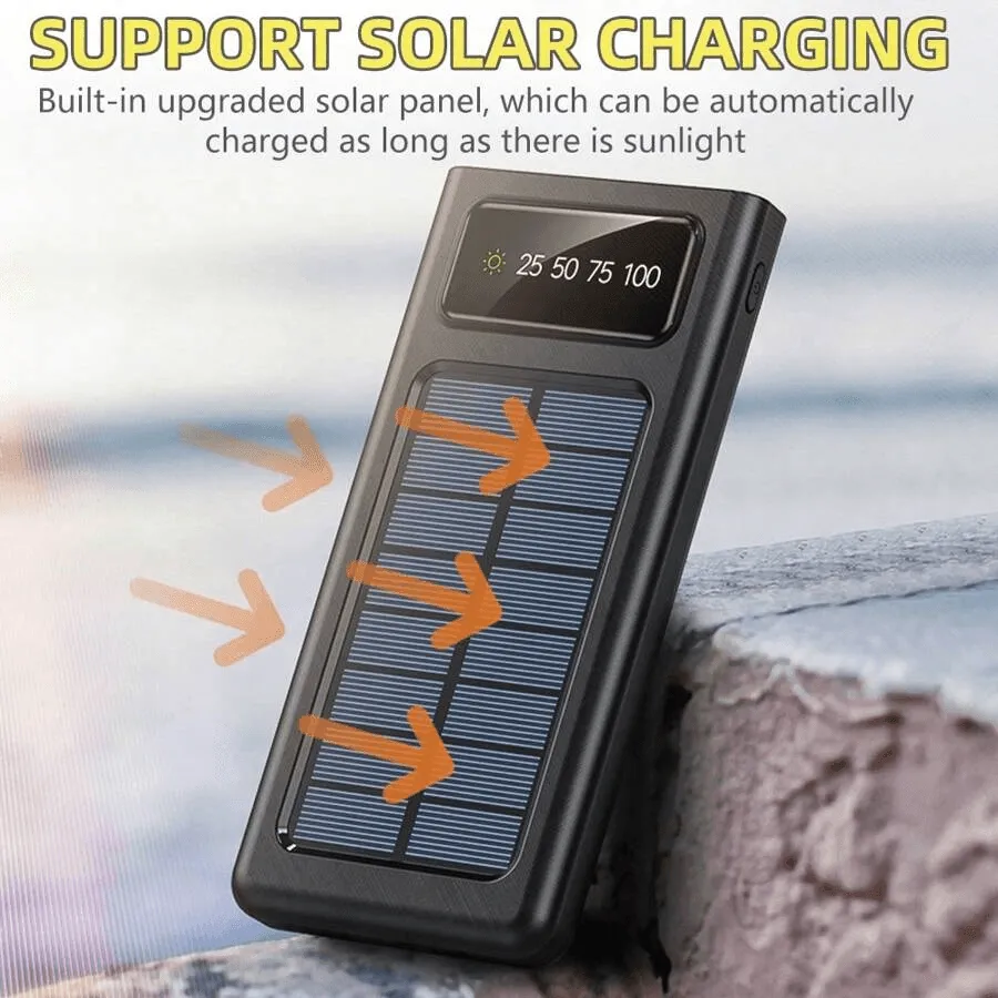 Smart Solar Portable Fast Charging Power Bank 20000mAh - P28