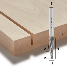 Solid Carbide Router Bit - Spiral 2 Flute Conical Ball Nose