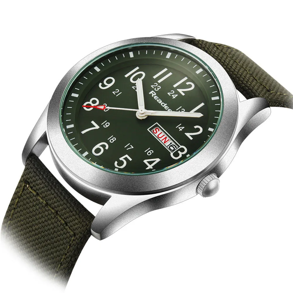 Sport Watches Men Luxury Brand Nylon Strap Men Army Military Wristwatches Clock Male Quartz Watch