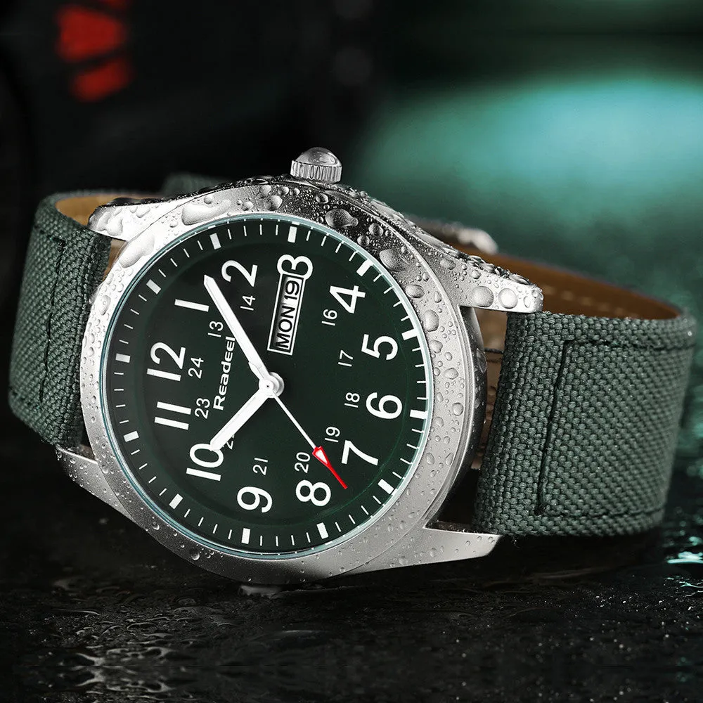 Sport Watches Men Luxury Brand Nylon Strap Men Army Military Wristwatches Clock Male Quartz Watch