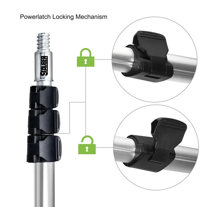 STAUBER Best Power Latch Aluminum Extension Pole (4ft, 9ft, and 20ft,)