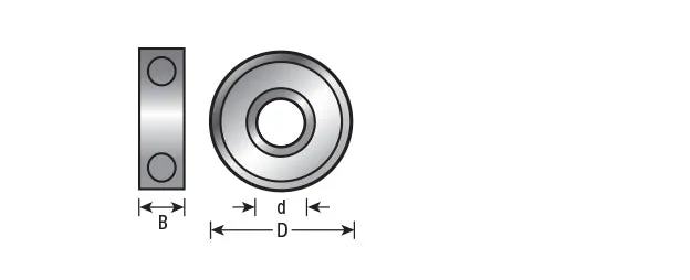 Steel Ball Bearing Guide | 5⁄8 Overall Dia x 1⁄4 Inner Dia x 3⁄16 Height | 47712 | 738685877128