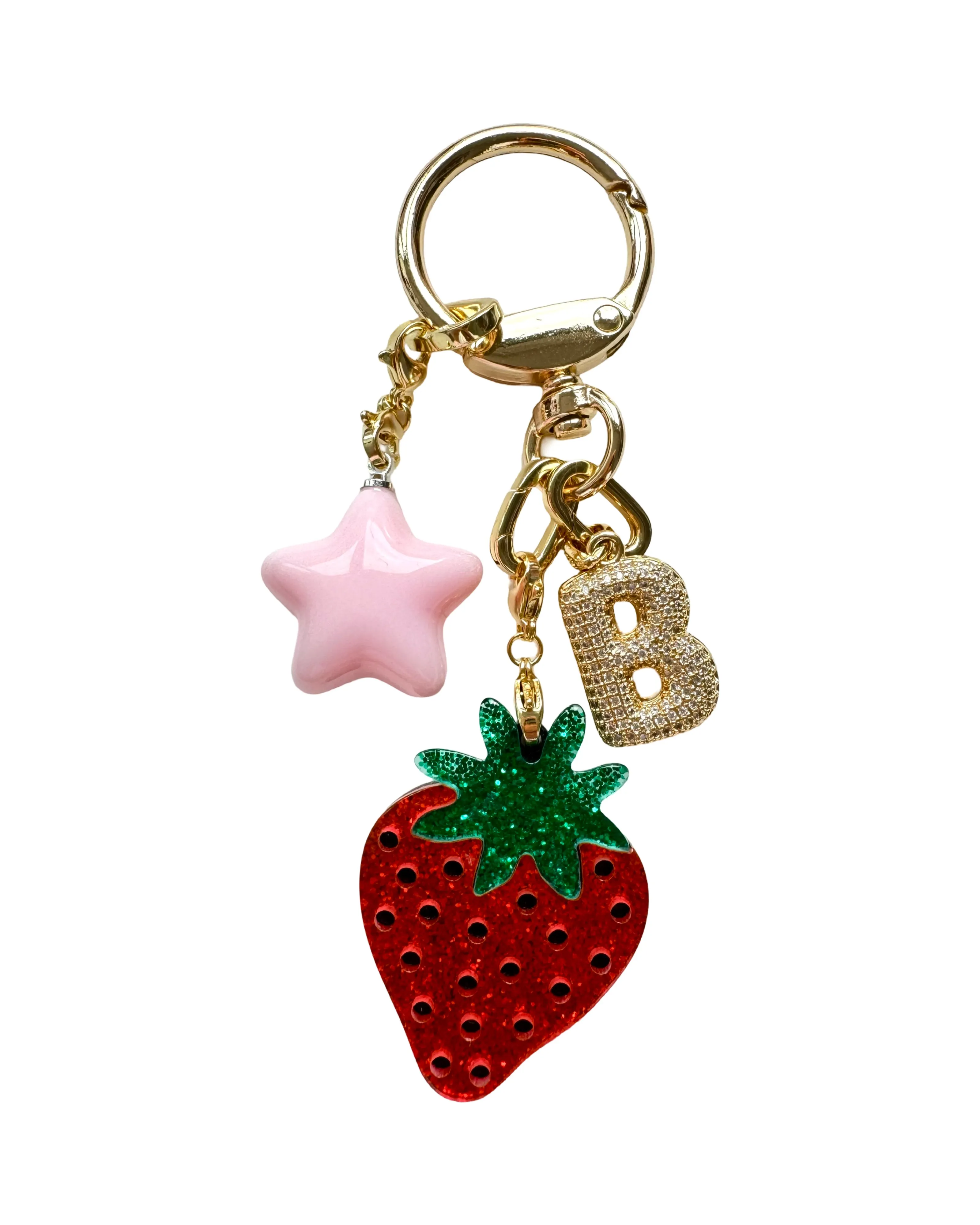 STRAWBERRY GIRL KEYCHAIN