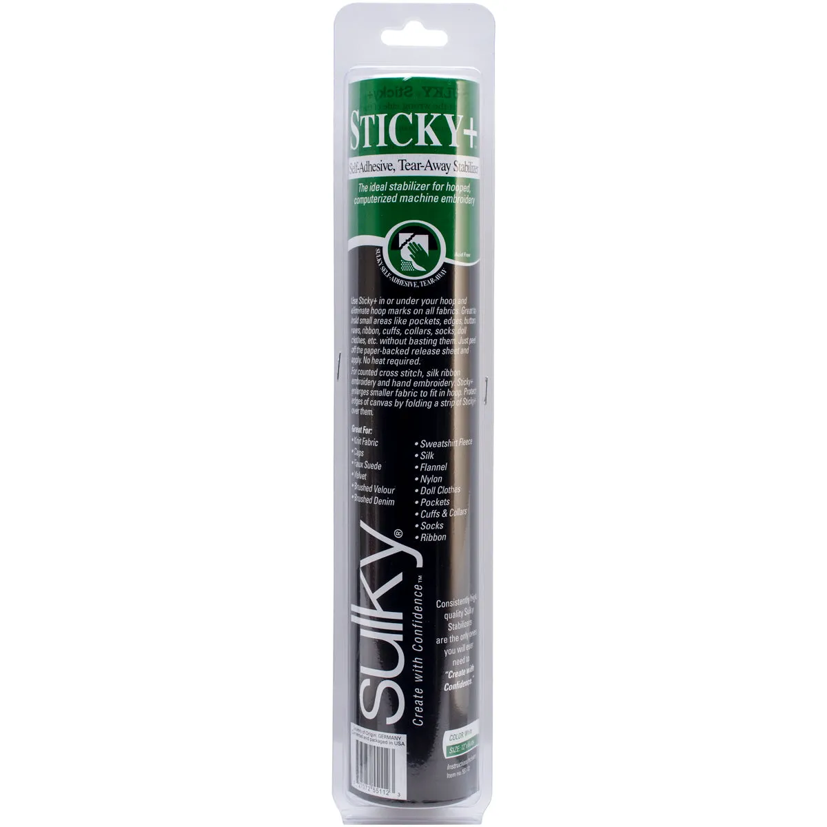 Sulky Sticky Self-Adhesive Tear-Away Stabilizer Roll 12"X6yd*