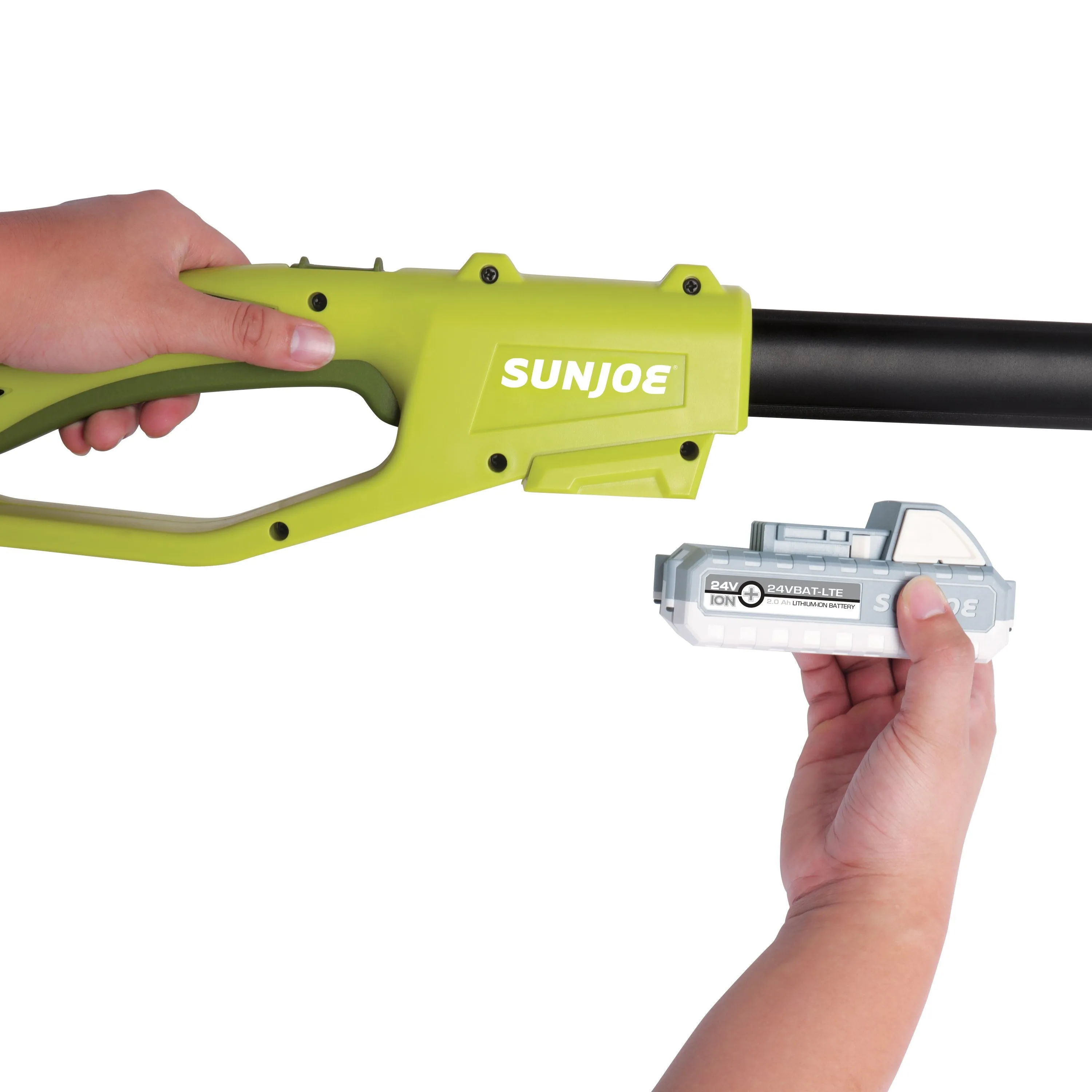 Sun Joe 24V-PS8-LTE-SJG 24-Volt iON  Cordless Telescoping Pole Chainsaw Kit | 8-Inch | W/ 2.0-Ah Battery and Charger