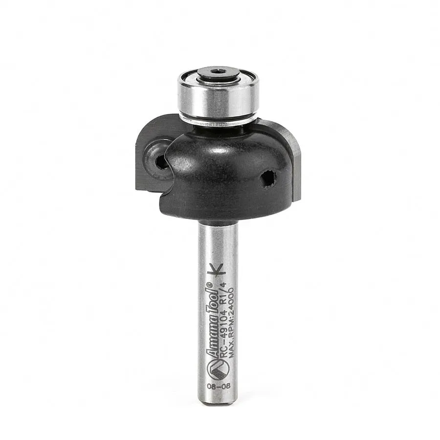 Tech Cove Insert Router Bit | 1⁄4 Radius x 1 Dia x 1⁄2 x 1⁄4" Shank | RC-49104 | 738685091043