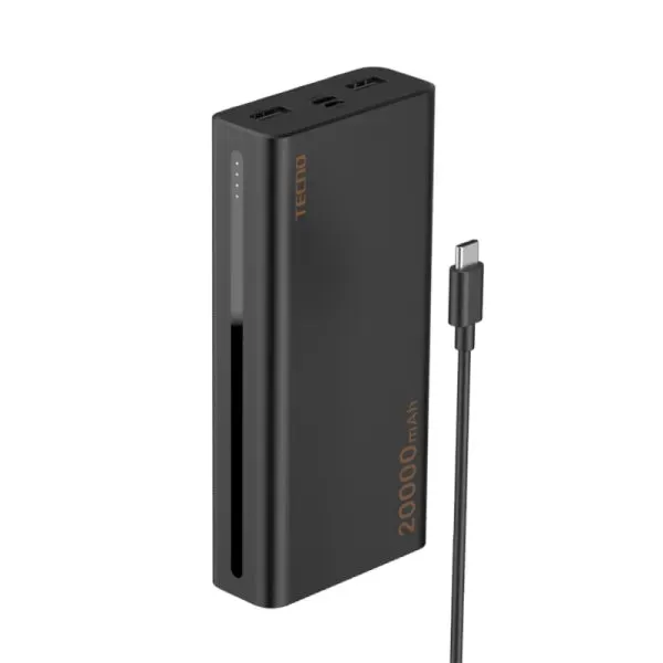 Tecno Power Bank 2000Mah 3 Way High Speed Black