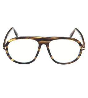 Tom Ford Men's Havana Aviator Optical Frame