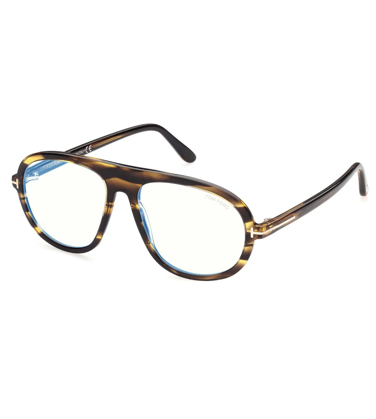 Tom Ford Men's Havana Aviator Optical Frame