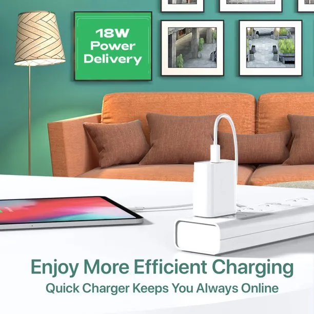 Type-C Adaptive Fast Charger Set For New Samsung Galaxy Note 10, including 6ft Type-C to Type-C Cable   Adaptive Wall Charger 18wTechnolo Newgy