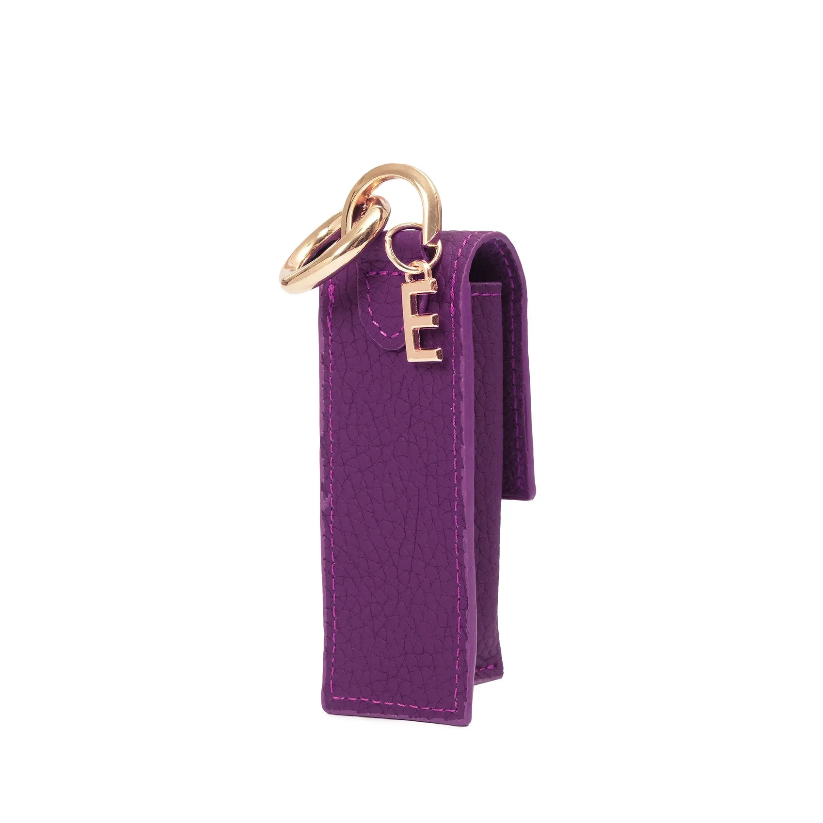 UMBI Personalized Leather Lipstick Bag - Purple