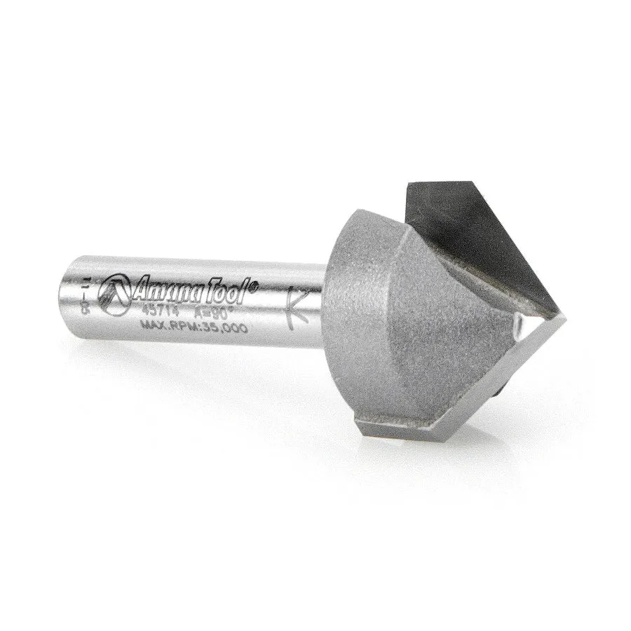 V Groove Router Bit | 90°x 3⁄4 Dia x 5⁄8 x 1⁄4" Shank | 45714 | 738685857144