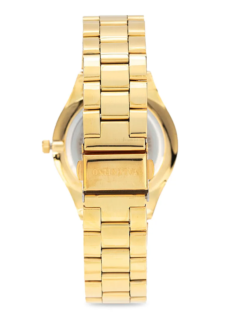 Valentino 20122397-GOLD DIAL Stainless Steel Strap Analog Watch for Women