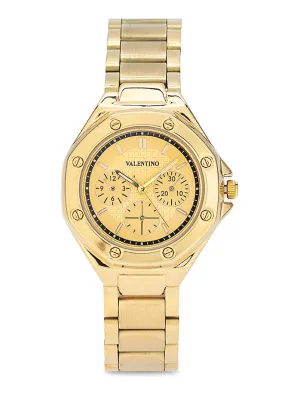 Valentino 20122470-GOLD DIAL Stainless Steel Strap Analog Watch for Women