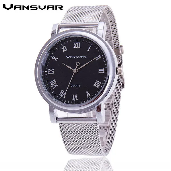 Vansvar Women Silver Watches Fashion Watches Ladies Casual Wrist Watch Quartz Watch Relogios Feminino Dames Drop Shipping 1154