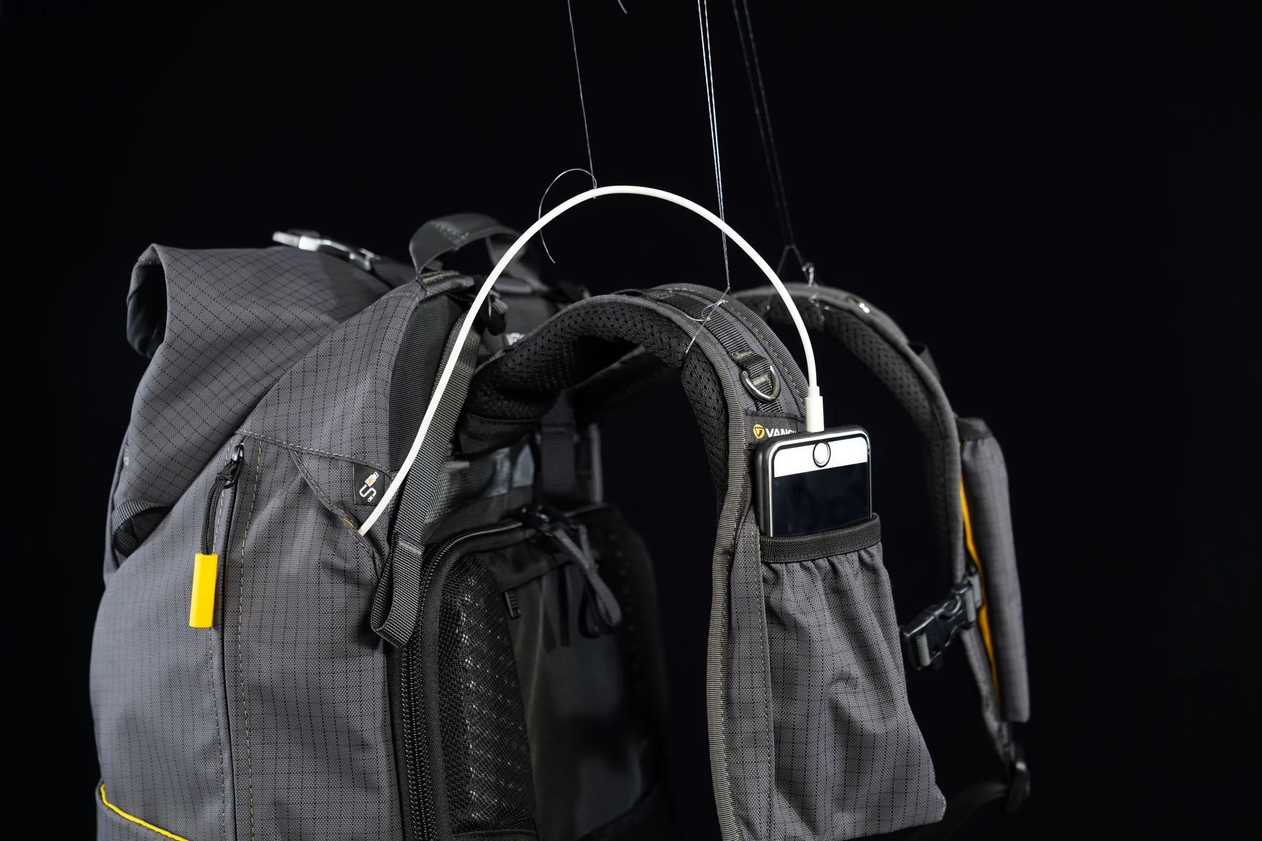 VEO Active 49 Gray Camera Backpack w/ USB Charger Connection