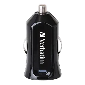 VERBATIM USB CAR CHARGER 2.4A - BLACK