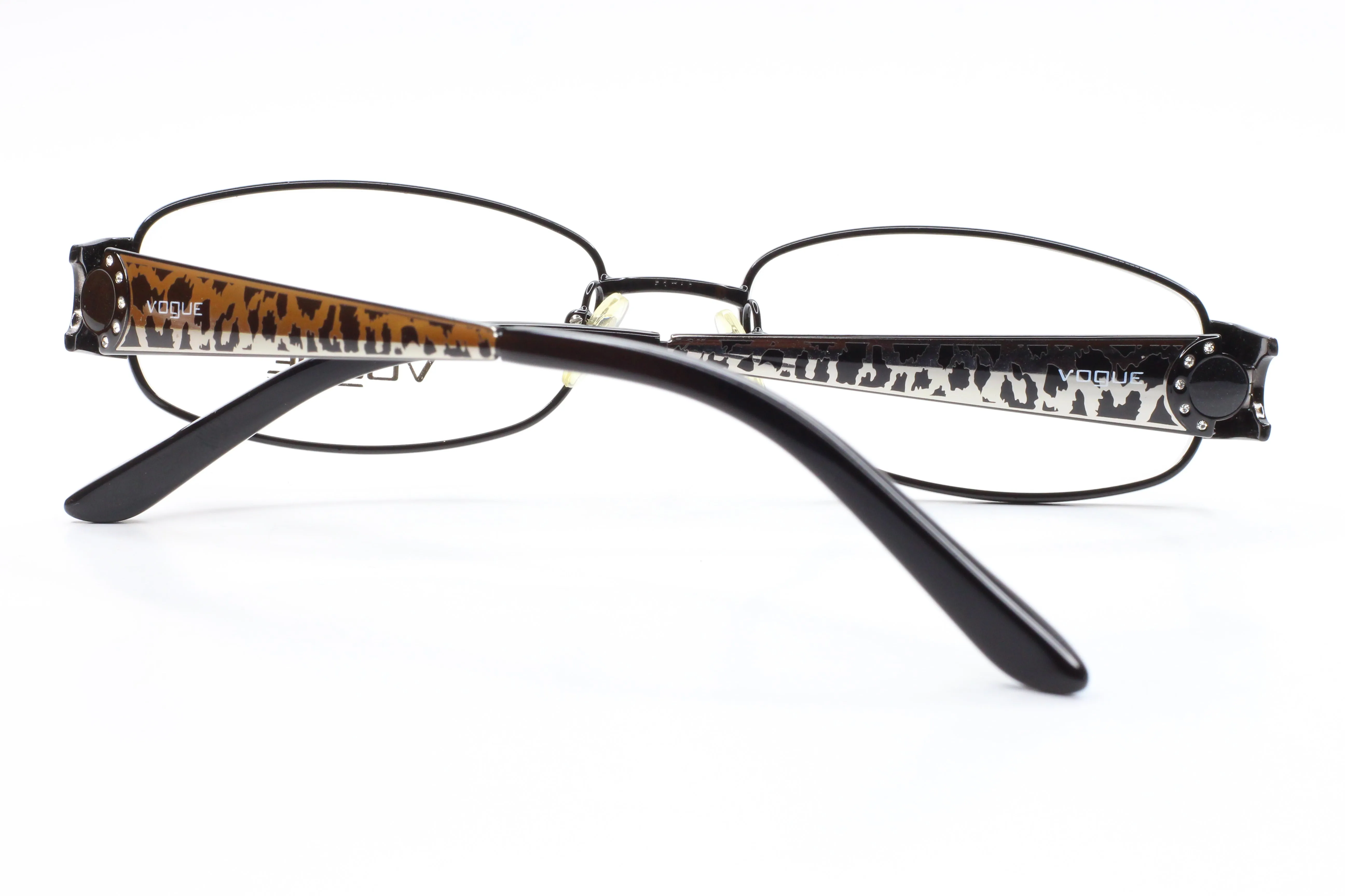 Vogue VO3745-B 352 Black/Silver Chip Style Paint Designer Eyeglasses