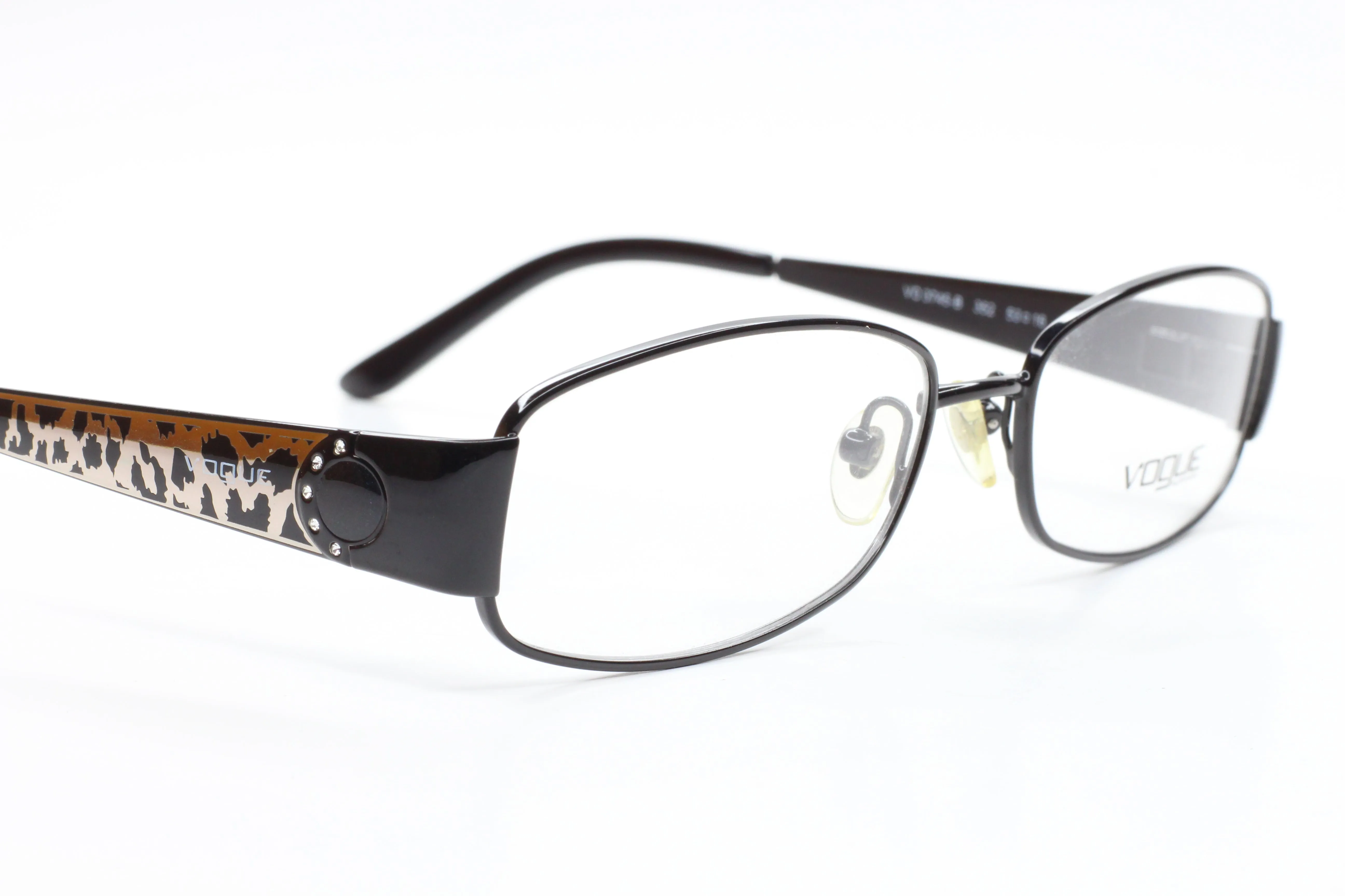 Vogue VO3745-B 352 Black/Silver Chip Style Paint Designer Eyeglasses