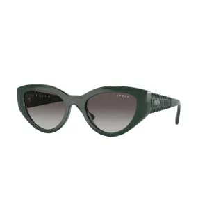 Vogue Women's Gradient Grey Cat-Eye Sunglasses