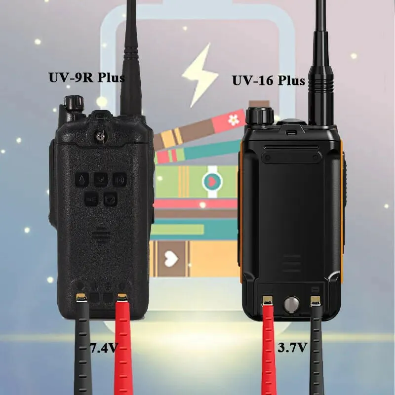 Walkie Talkie Universal USB Charger Cable 3.7V-7.4V For UV-K5 Baofeng TYT KENWOOD WOUXUN Radio UV-16 UV-5R Battery Accessories