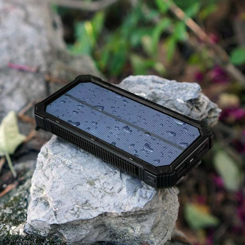 Waterproof Portable Solar Powered Phone /Battery Charger On The Go ! (20000mAh)