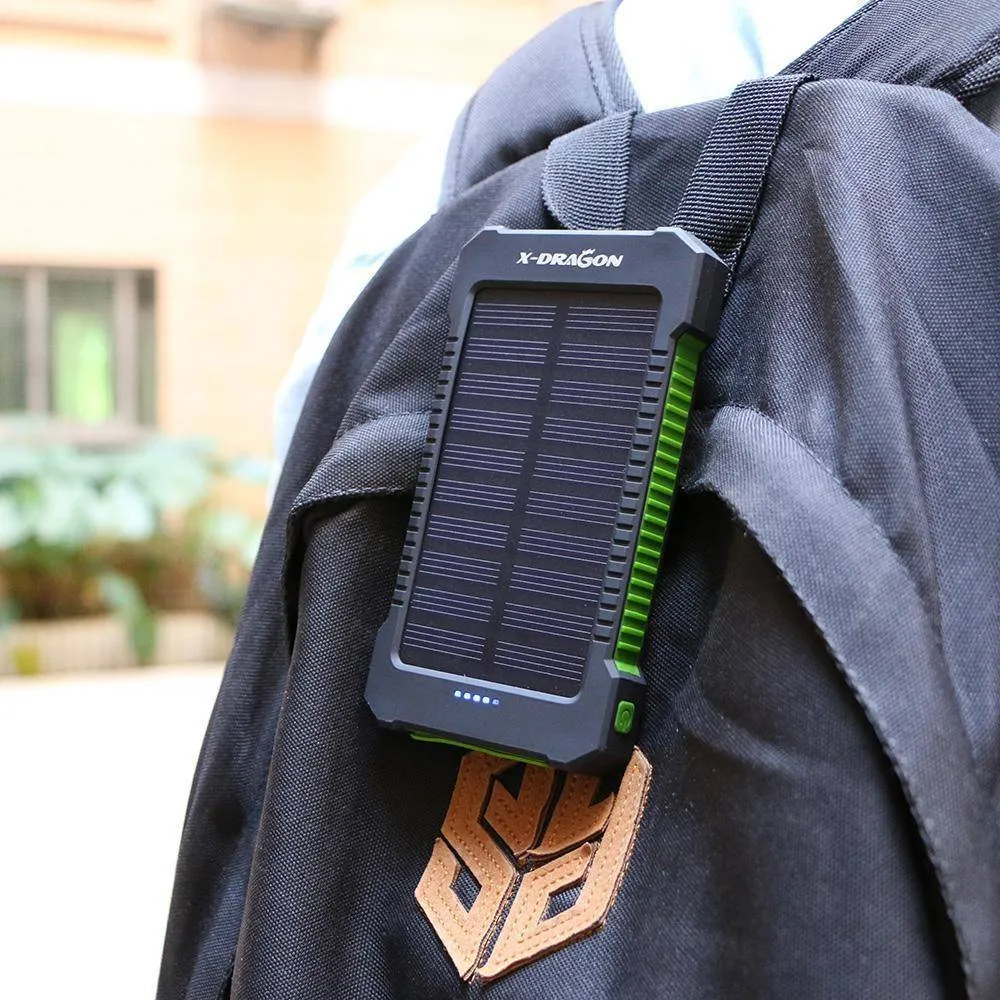 Waterproof Portable Solar Powered Phone /Battery Charger On The Go ! (20000mAh)