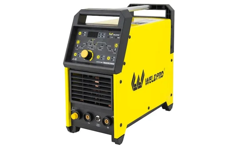 Weldpro TIGACDC200GD Digital AC/DC TIG Welder 200 Amp with Pulse CK17 Worldwide Superflex Torch with Trigger Switch Dual Voltage 220V/110V L12003 New