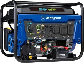 Westinghouse WGen5300DFc Generator 5300W/6600W 30 Amp Remote Start Dual Fuel with CO Sensor New