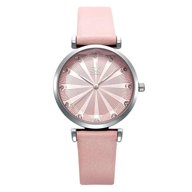 Women's Luxury Leather Band Watch