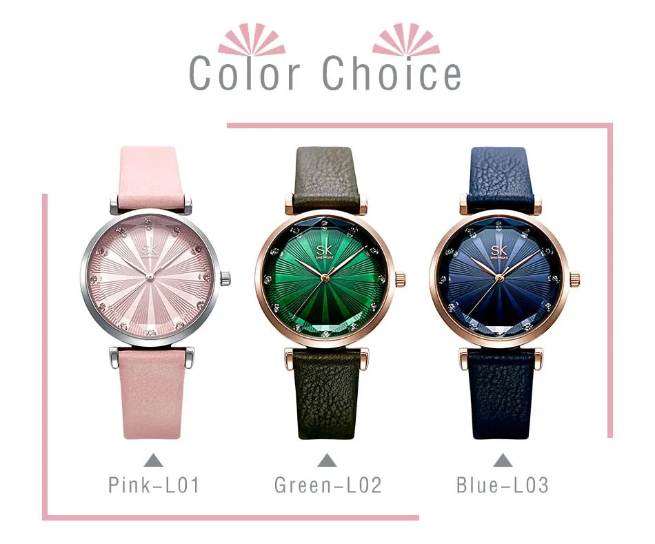 Women's Luxury Leather Band Watch