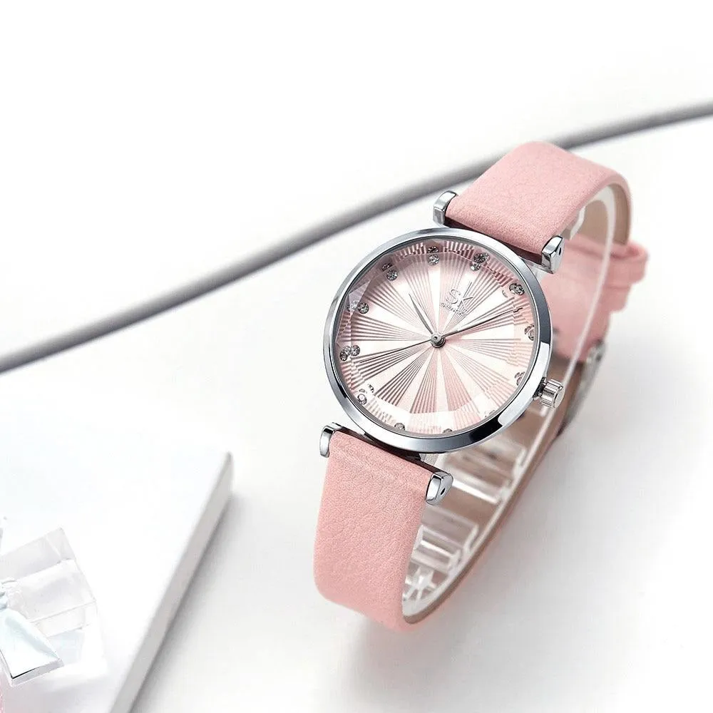 Women's Luxury Leather Band Watch