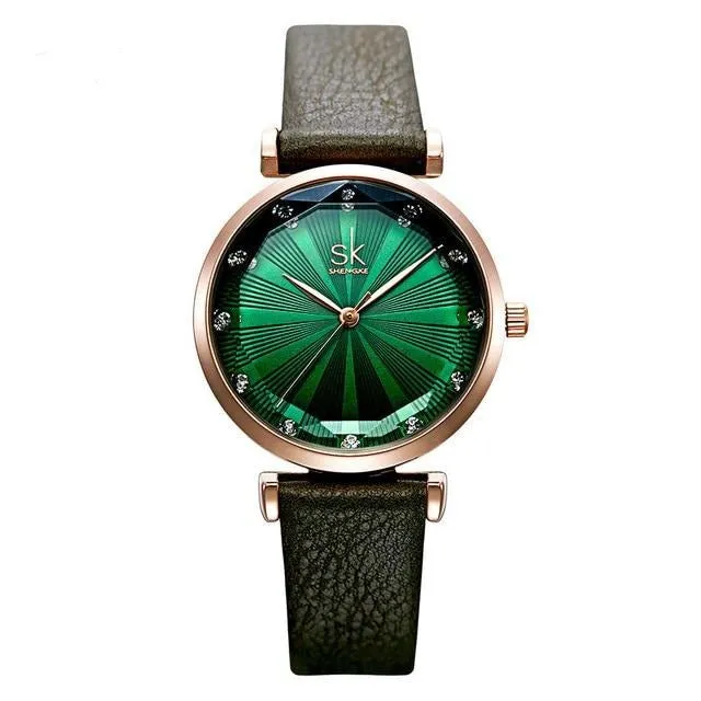 Women's Luxury Leather Band Watch