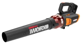 Worx WG584 Cordless Leaf Blower with Brushless Motor, Battery Included, 2.5 Ah, 40 V, Lithium-Ion, 3-Speed, 470 cfm Air :EA: QUANTITY: 1