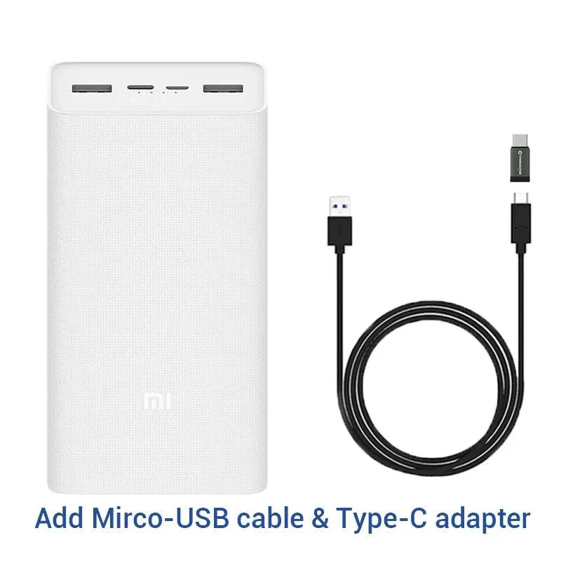 Xiaomi Power Bank 3 - 30000mAh High-Capacity Portable Charger with 18W Fast Charging and Triple USB Outputs